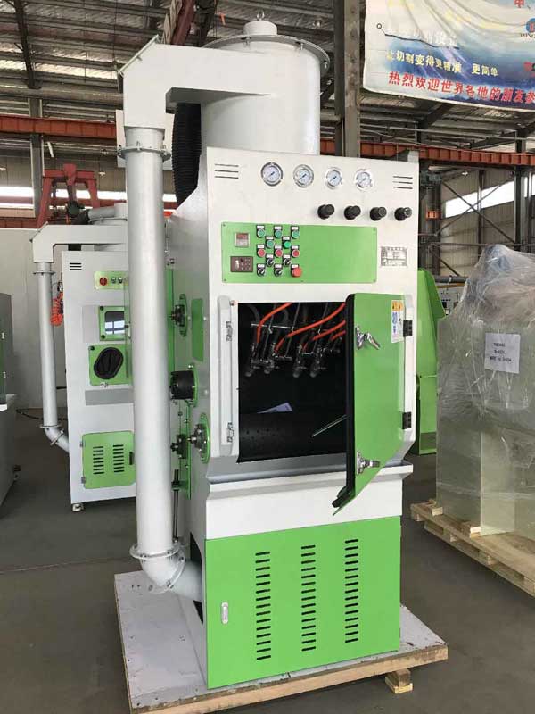 五金件自動噴砂機，履帶式噴砂機